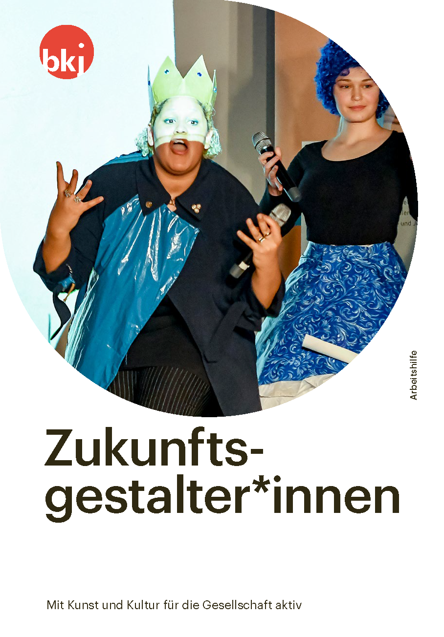 Titelbild der Arbeitshilfe Zukunftsgestalter*innen Titelbild der Arbeitshilfe Zukunftsgestalter*innen der BKJ