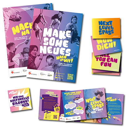 Bild über die Produkte im Ausstattungspaket „Machmamit! – Finde, was deins ist“ Bild über die Produkte im Ausstattungspaket „Machmamit! – Finde, was deins ist“