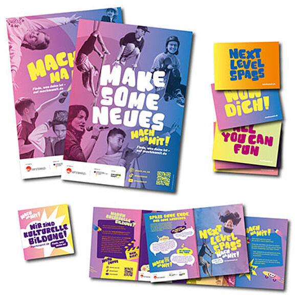 Bild über die Produkte im Ausstattungspaket „Machmamit! – Finde, was deins ist“ Bild über die Produkte im Ausstattungspaket „Machmamit! – Finde, was deins ist“