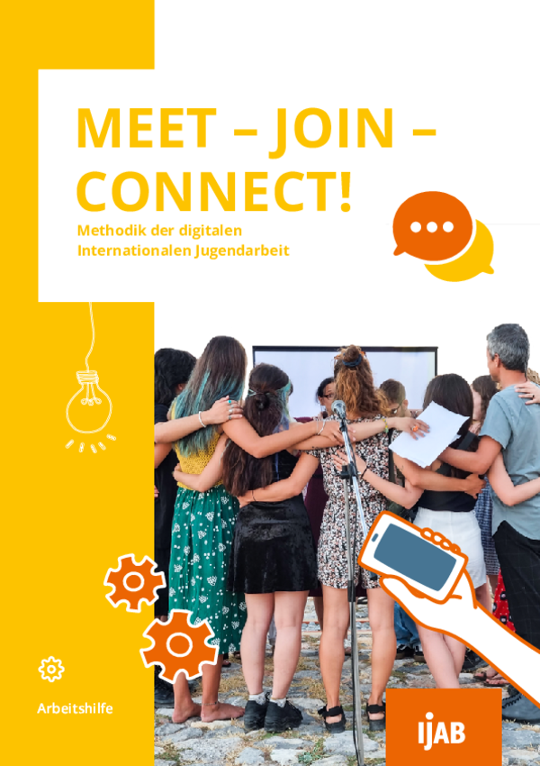 Titelbild der IJAB-Broschüre „Meet – join – connect!“