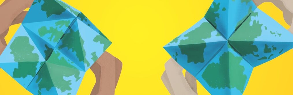 jugend.kultur.austausch global Grafik mit fiktiven Kontinenten